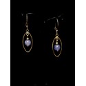 Boucles d'oreille Gold Filled Ovales avec Tanzanites