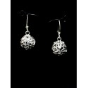 Boucles d'oreille Argent 999 Perles filigranes