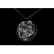 Collier Rosace Argent 999 sur chaîne Argent 925