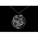 Collier Rosace Argent 999 sur chaîne Argent 925