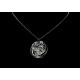 Collier Rosace Argent 999 sur chaîne Argent 925