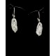 Boucles d'oreille Feuille Noisetier Argent 999