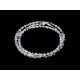 Bracelet 3 rangs Argent 925 tons blanc et cristal