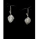 Boucles d'oreille Argent 999 Feuilles de Bouleau (petites)