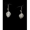 Boucles d'oreille Argent 999 Feuilles de Bouleau (petites)