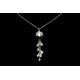 Collier Clochette Argent 999 avec Cristal de Roche craquelé