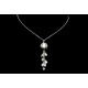 Collier Clochette Argent 999 avec Cristal de Roche craquelé