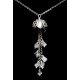 Collier Clochette Argent 999 avec Cristal de Roche craquelé