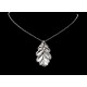 Collier Feuille de Chêne Argent 999 sur chaîne Argent 925