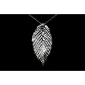 Collier Feuille de Charme Argent 999 sur chaîne Argent 925