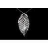 Collier Feuille de Charme Argent 999 sur chaîne Argent 925