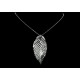 Collier Feuille de Charme Argent 999 sur chaîne Argent 925