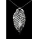 Collier Feuille de Charme Argent 999 sur chaîne Argent 925