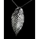 Collier Feuille de Charme Argent 999 sur chaîne Argent 925