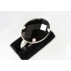 Bague Argent 925 et Agate noire