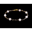 Bracelet Gold Filled, Morganite et Quartz fumé