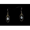 Boucles d'oreille Gold Filled Ovales avec Cristal de Roche à facettes