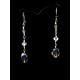 Boucles d'oreille Gold Filled, Quartz fumé et Cristal de Roche