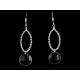 Boucles d'oreille Argent 925 et Onyx noir