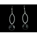 Boucles d'oreille Argent 925 et Onyx noir