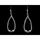 Boucles d'oreille Argent 925 et Cristal de Swarovski gris