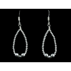 Boucles d'oreille Argent 925 et Cristal de Swarovski gris