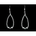 Boucles d'oreille Argent 925 et Cristal gris