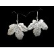 Boucles d'oreille Argent 999 Feuilles de Groseiller (grandes)