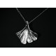 Collier Feuille de Ginkgo Argent 999 (petite)