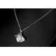 Collier Feuille de Ginkgo Argent 999 (petite)