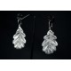 Boucles d'oreille Argent 999 Feuilles de Chêne