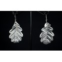 Boucles d'oreille Argent 999 Feuilles de Chêne