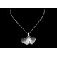 Collier Argent 999 Feuille de Ginkgo (moyenne)