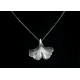 Collier Argent 999 Feuille de Ginkgo (moyenne)