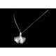 Collier Argent 999 Feuille de Ginkgo (moyenne)