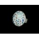 Bague Argent 925 et Fleur Cristal Turquoise