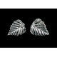 Boucles d'oreille Argent 999 Feuilles de Bouleau (petites)