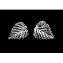 Boucles d'oreille Argent 999 Feuilles de Bouleau (petites)