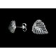 Boucles d'oreille Argent 999 Feuilles de Bouleau (petites)