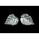 Boucles d'oreille Argent 999 Feuilles de Bouleau (moyennes)