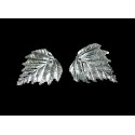 Boucles d'oreille Argent 999 Feuilles de Bouleau (grandes)