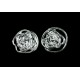 Boucles d'oreille Puces en Argent 999 Rose