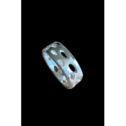 Alliance Argent 999 Homme Anneau Large Ajouré