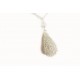 Collier Goutte Argent 999, Aigue-Marine et Topaze